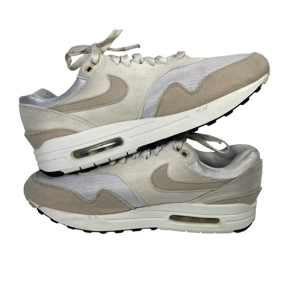 Nike Air Max 1 Sneakers Womens 11 Sandrift Athletic Running Shoes White Beige - Picture 3 of 9